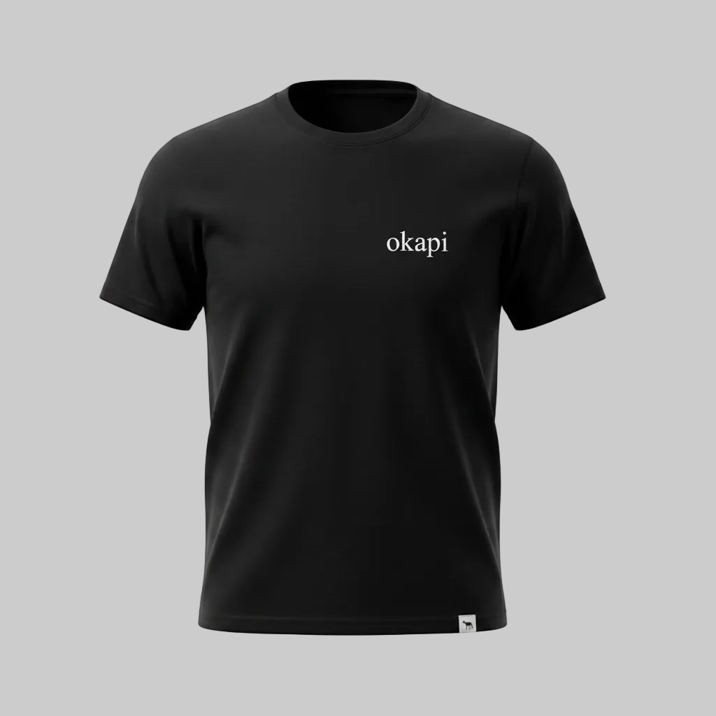 Black "The okapi" T-shirt