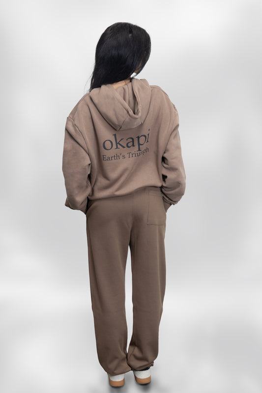 okapi clothing brown hoodie and pant