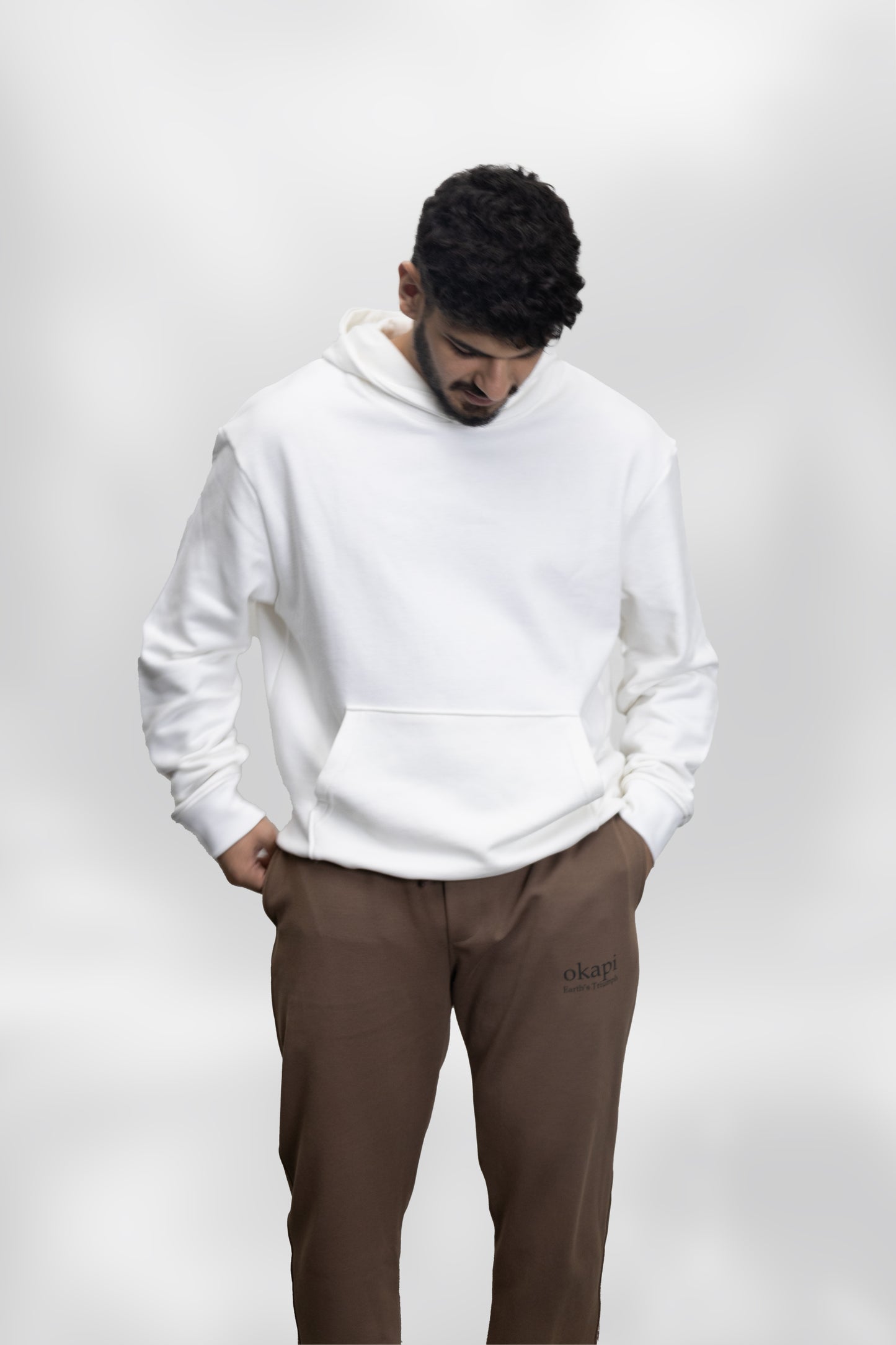 okapi clothing white hoodie