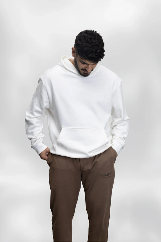 okapi clothing white hoodie