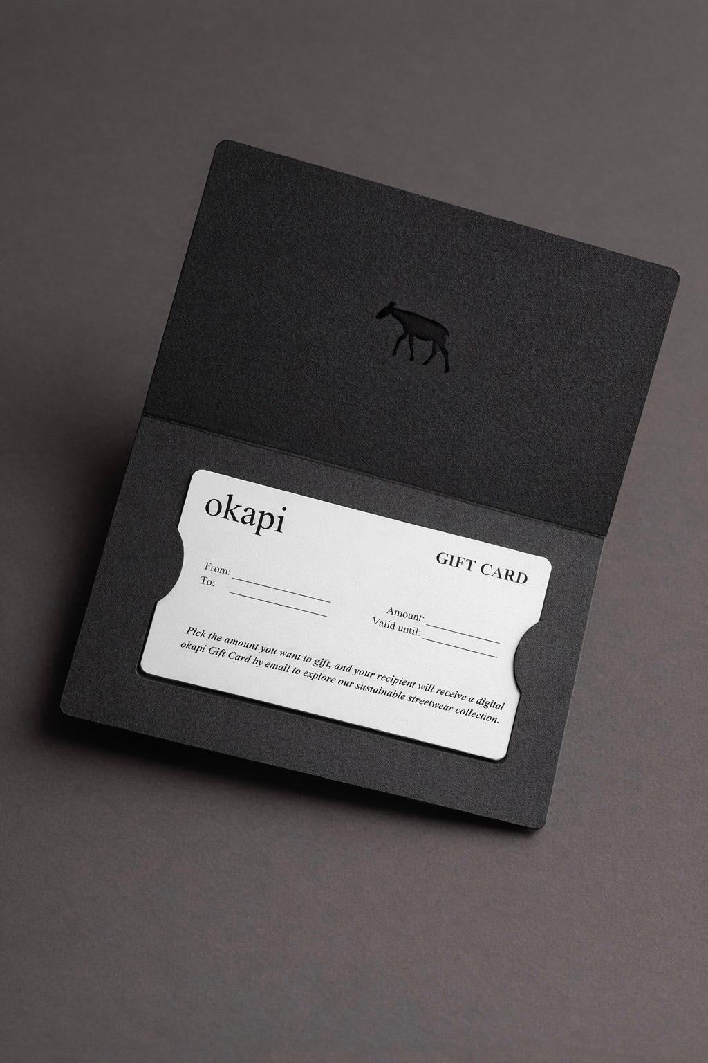 okapi clothing Gift Card