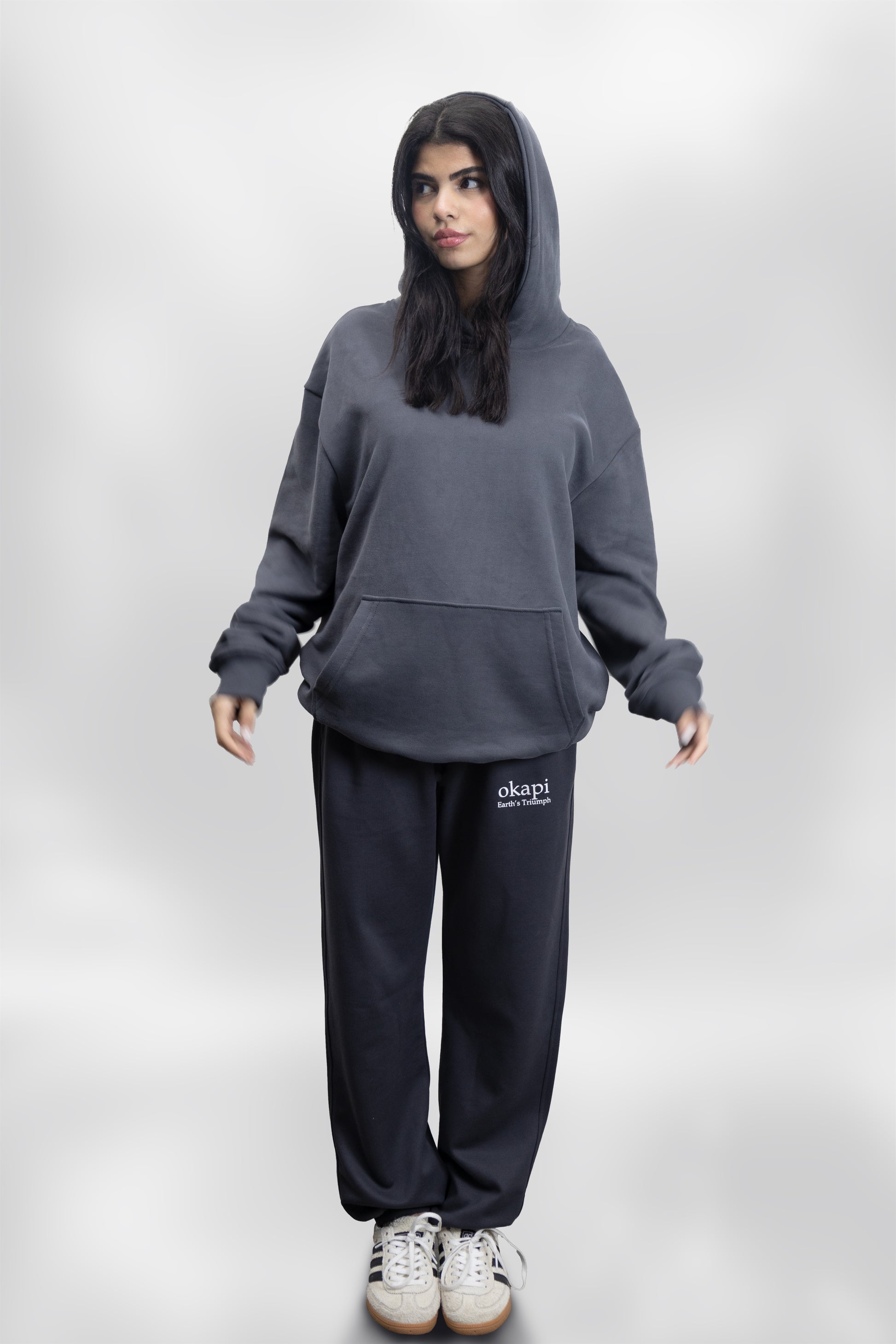 okapi clothing Dark Grey Canopy Hoodie 