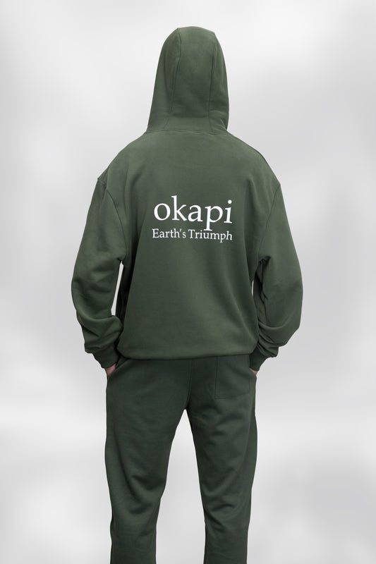 okapi clothing Green Rainfall Sweatpant