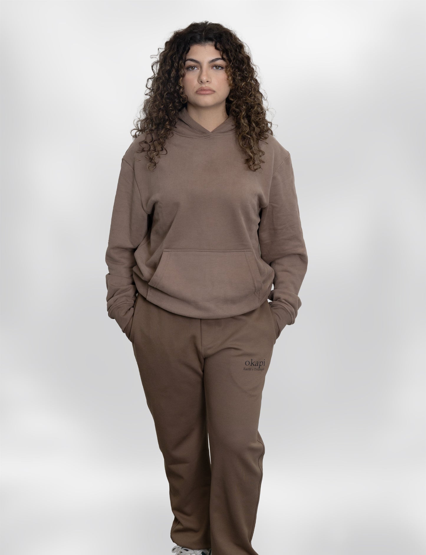 okapi clothing brown hoodie